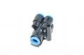 SMC KQUD06-08 8-6-6-6-6mm Delta haara / tupla Y-liitin / Y-haara / Y-sovitin pikaliitin eri putkihalkaisijoille